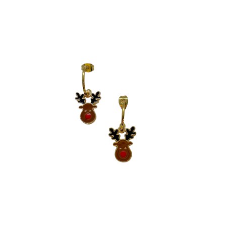 earrings steel gold hoop rudolph1